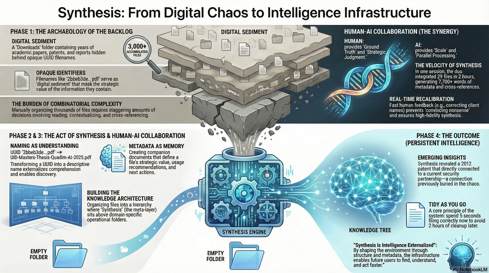 From chaos to intelligence infrastructure: the comprehension bottleneck