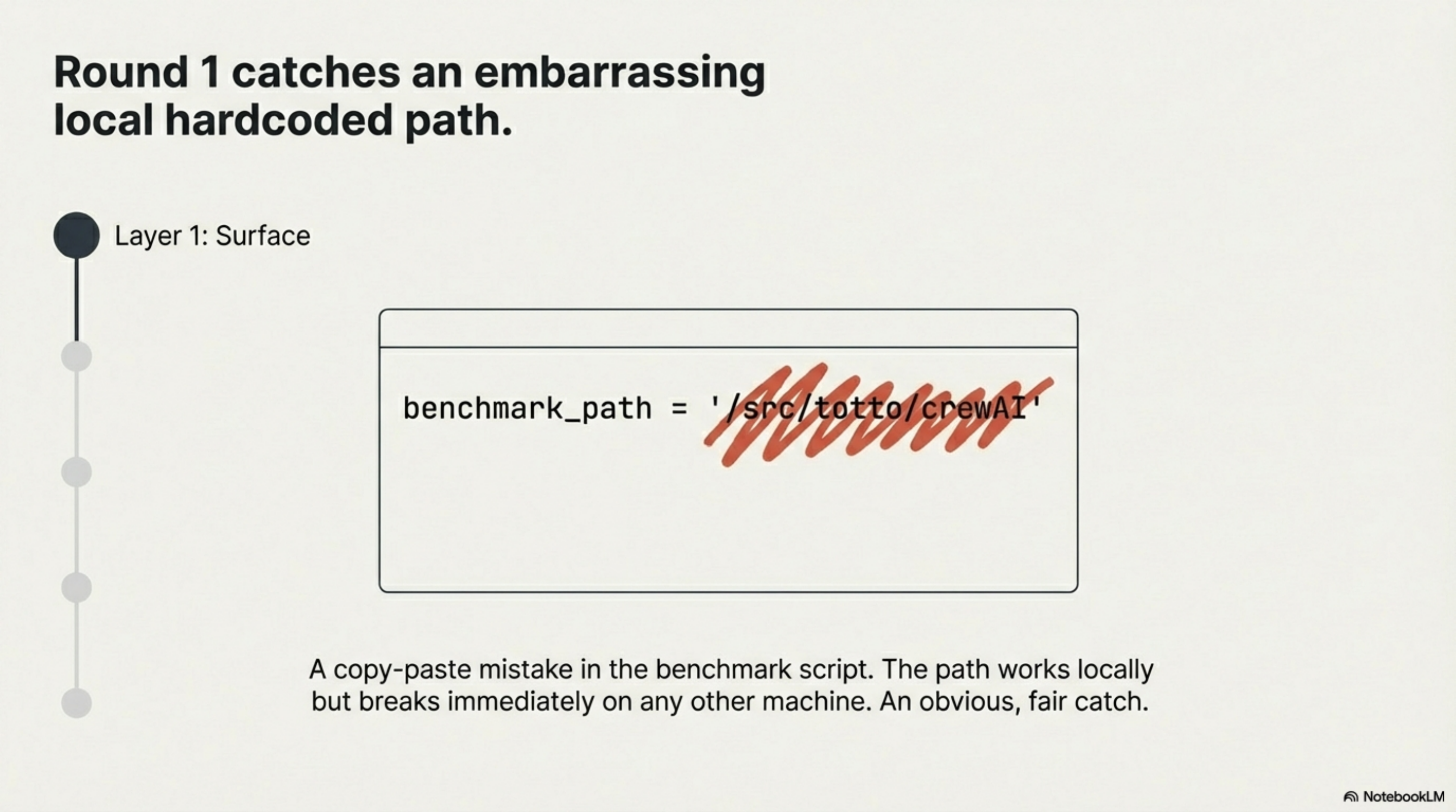 Round 1 — hardcoded local path