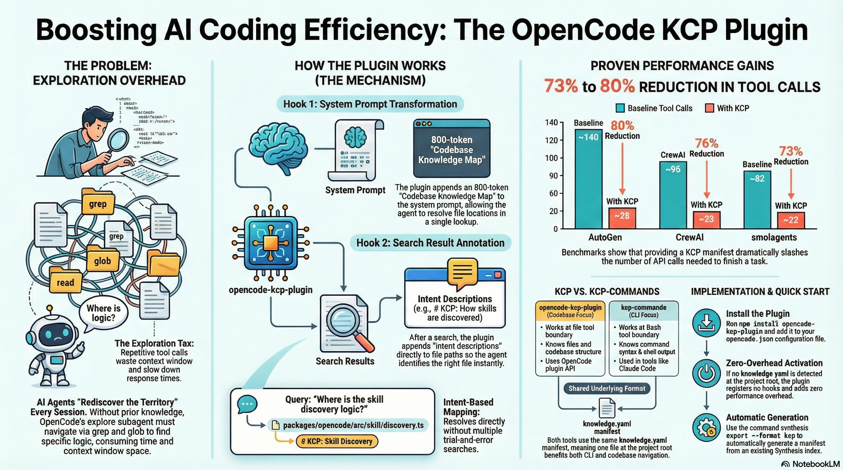 Boosting AI Coding Efficiency: The OpenCode KCP Plugin — problem, mechanism, benchmark, and quick start