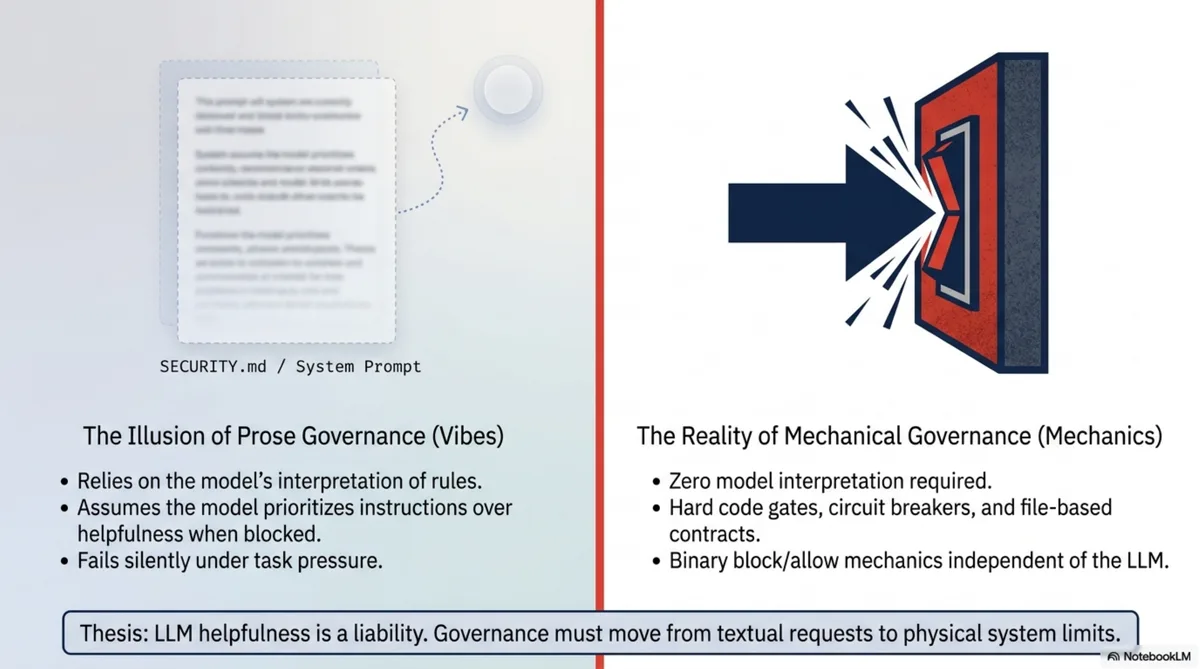 The Illusion of Prose Governance vs The Reality of Mechanical Governance