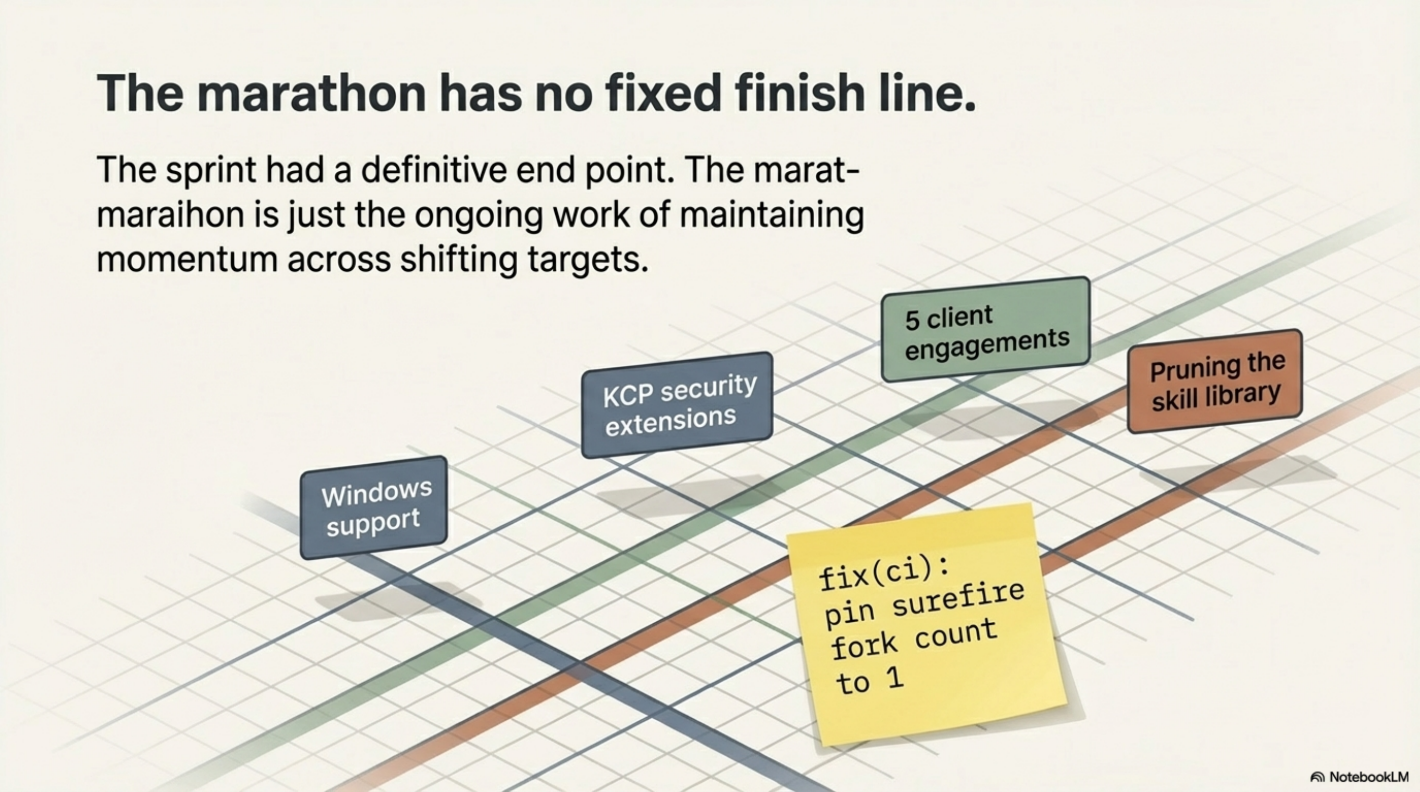 The marathon has no fixed finish line