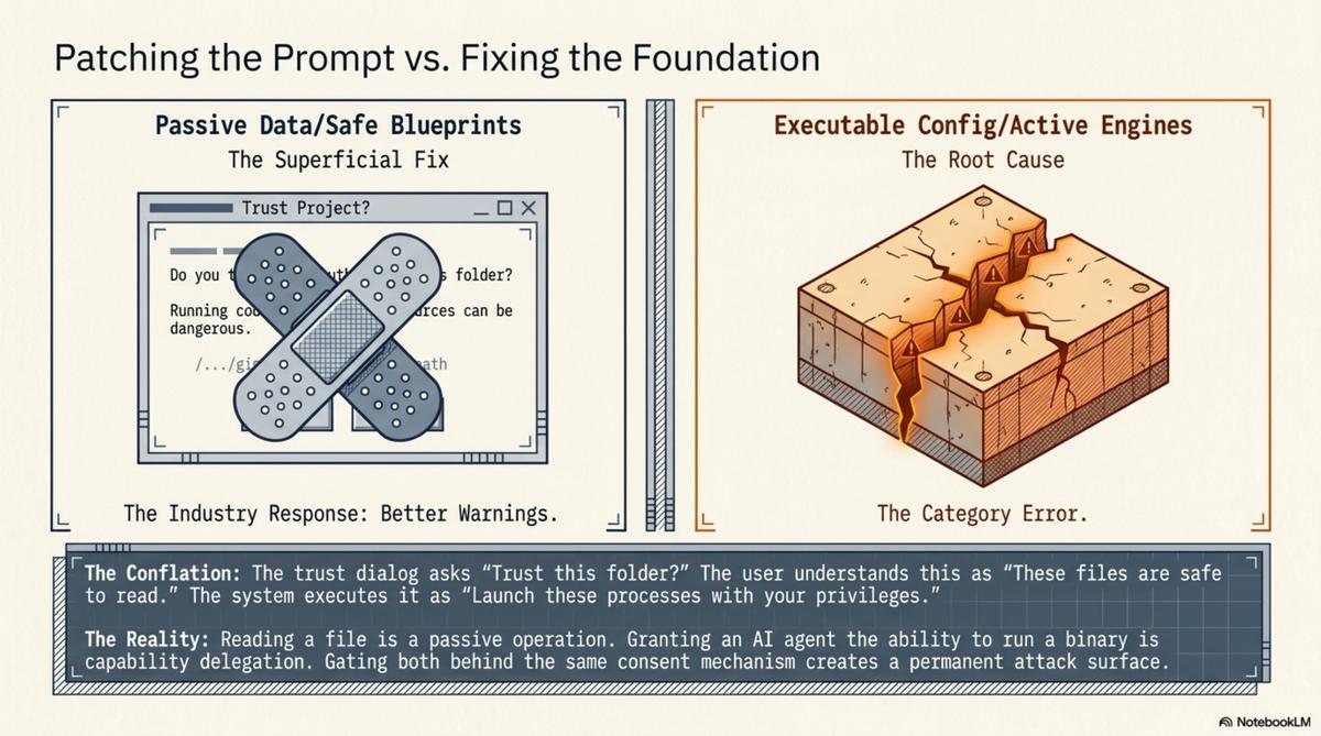 Patching the Prompt vs. Fixing the Foundation — the category error persists through patch cycles