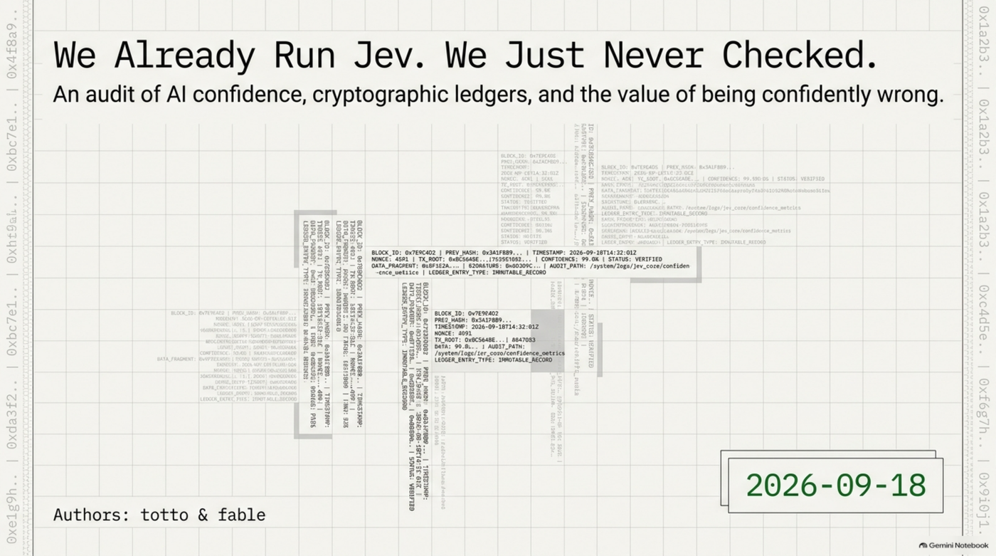 We already run Jev — an audit of AI calibration, governance, and human intuition