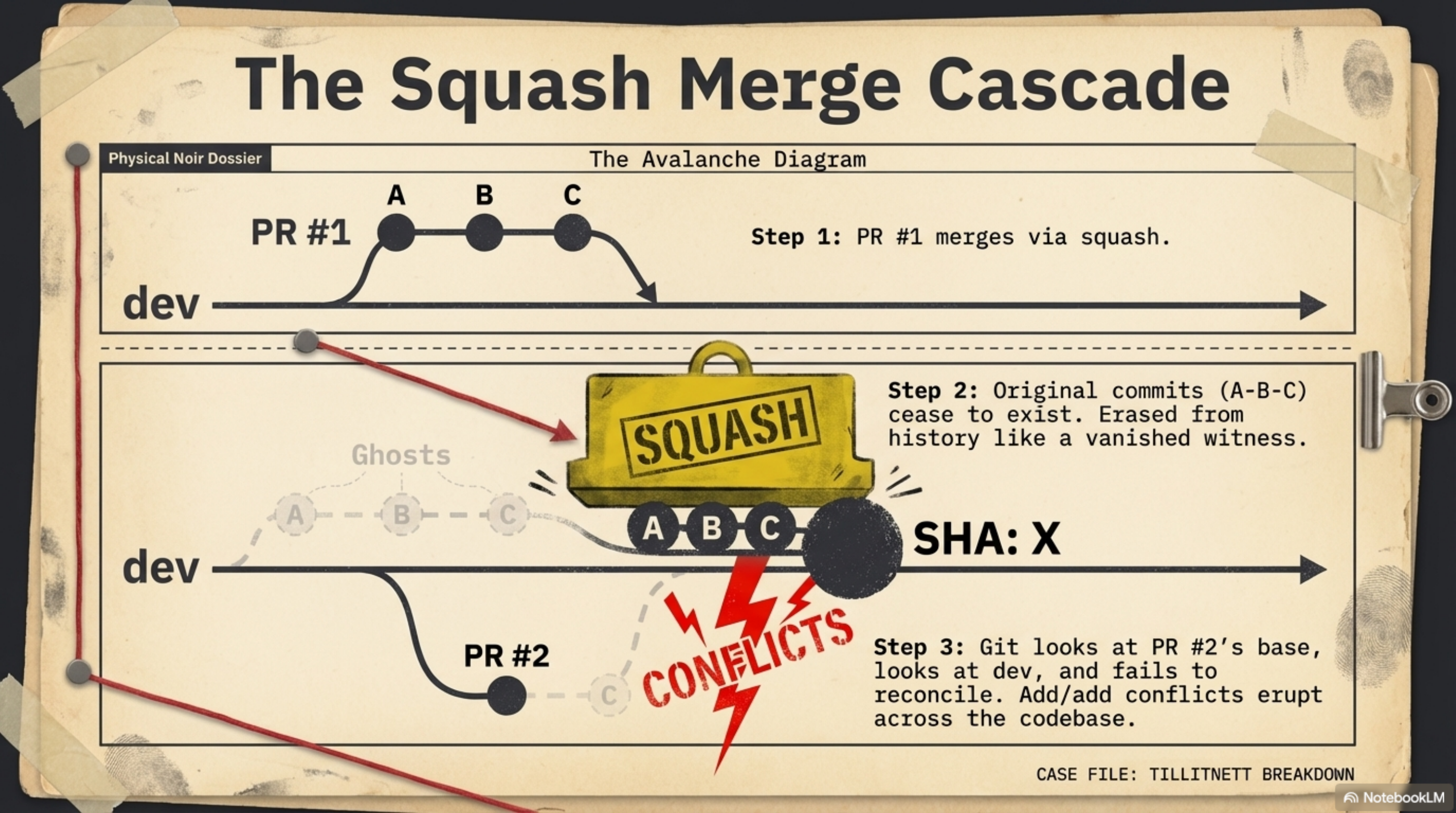 The Squash Merge Cascade